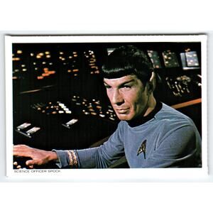 1977 Star Trek Science Officer Spock Chrome Postcard Paramount Pictures